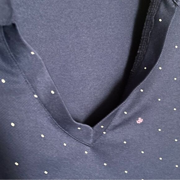 Lady Hagen Essentials Blue Print Sleeveless Collared Polo Shirt Size Medium - Picture 6 of 8